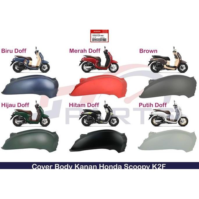 / Cover Body Belakang Samping Kanan Scoopy Esp 2021-2023 K2F Original /