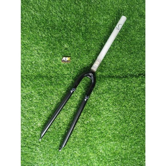 Fork Rigid 700C Carbon Alloy Ringan Oversize U Brake Pivot V Brake Original Dan Terpercaya