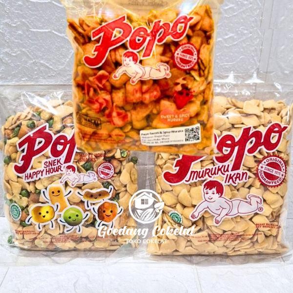 

SEDIA! POPO MURUKU SNEK HAPPY HOUR SWEET & SPICY SNAKS / POPO MURUKU IKAN 400GR Ori!!