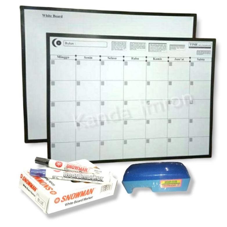 

paket whiteboard gulung(bulak balik)+ spidol + penghapus DiM