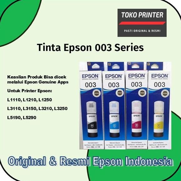 Tinta Epson 003 Bundle Original - Tinta Epson L3110 L3210 L1110 L3250 New Stok
