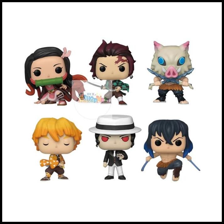 Funko Set Demon Slayer Kimetsu no Yaiba Nezuko Zenitsu Muzan Tanjiro