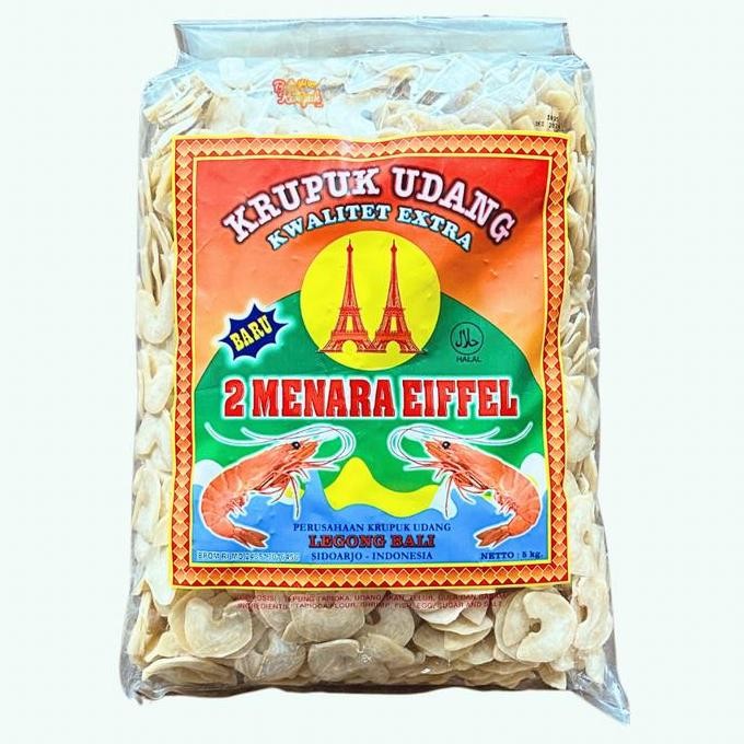 

Kerupuk Udang Mentah Dua Menara Eiffel Bal 5Kg Krupuk Udang Food Keripik Makanan Cemilan