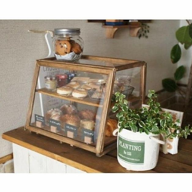 Etalase Roti Kue Cafe Resto Warung Food Display Makanan Kayu Kaca