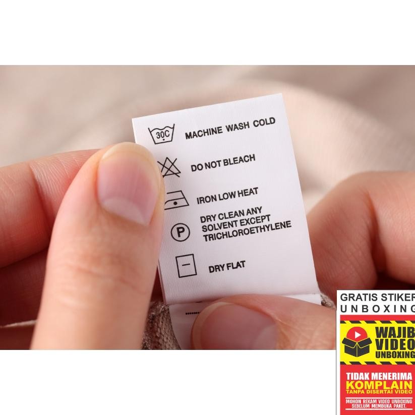 

Fue-K5X20 Label Wash Care Cotton Dan Polyester Tag Super Premium Co 1X Di Kirim 600Pcs Si-19