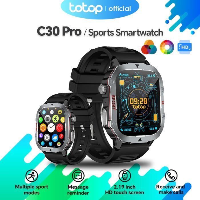 AT Totop SmartWatch C30Pro Sports Bluetooth Smartband 2.19 inch HD Screen Full Touch Bluetooth Call 