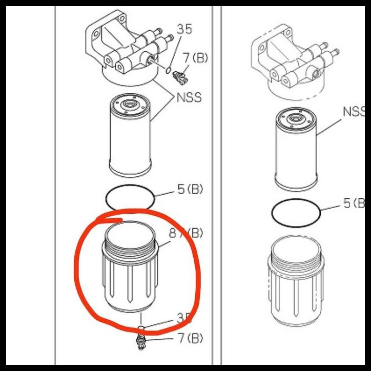 DISKON COVER TUTUP RUMAH  FILTER SOLAR ISUZU NMR81 NMR 81 EURO 4 ORIGINAL 