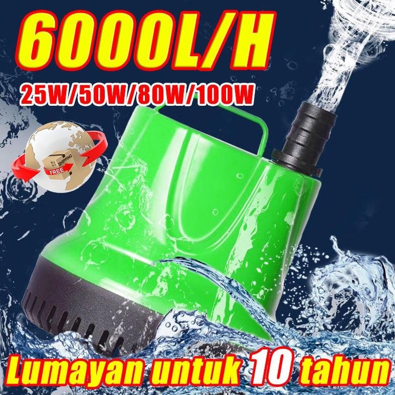NEW 20 tahun Tidak buruk6000-8000L/H Pompa Air Celup Aquarium 25w 50w 80w 100w pompa akuarium pompa 
