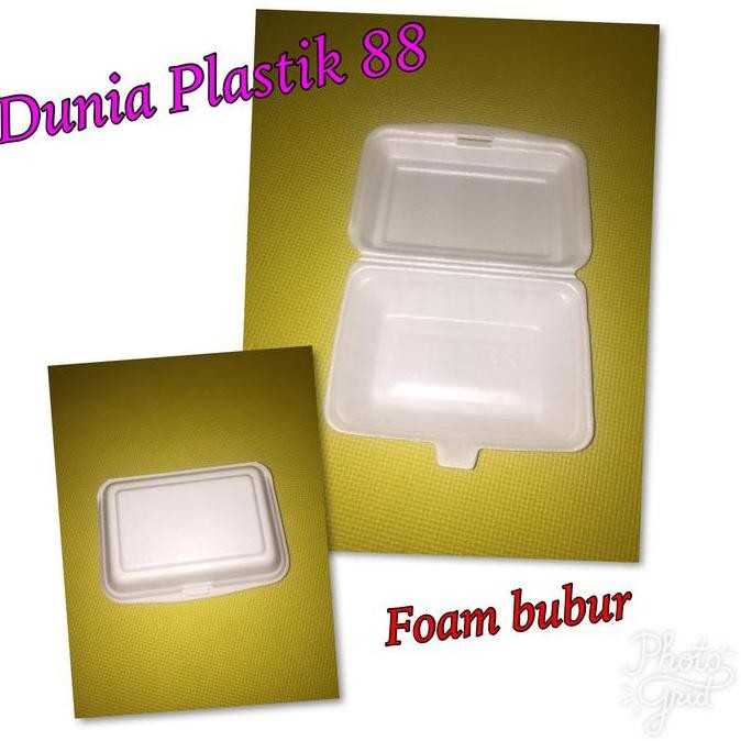 new  foam bubur / styrofom / sterofoam / sterofom / gabus / box nasi kuning