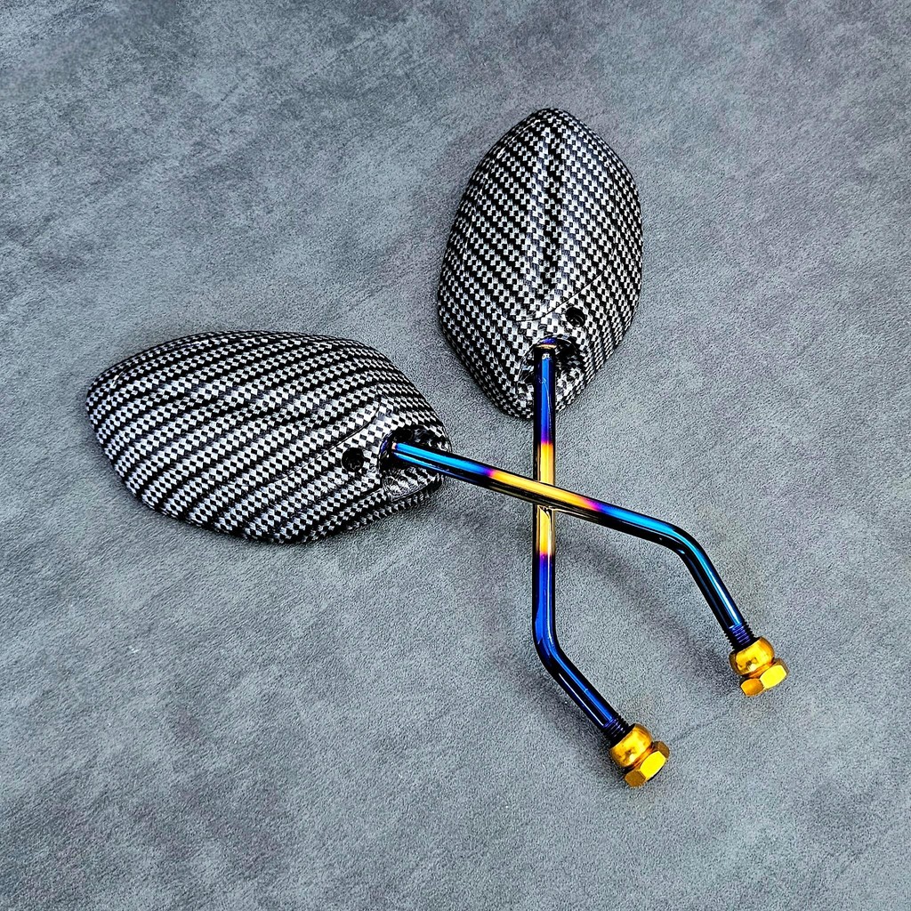 RPM Spion Carbon Twotone Panjang blue x Variasi Honda Beat FI Vario 125/150 Scoopy Universal honda