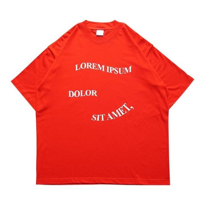 

Iluthic - Oversized TShirt 'Lorem Ipsum' Red Chili LenganPendek
