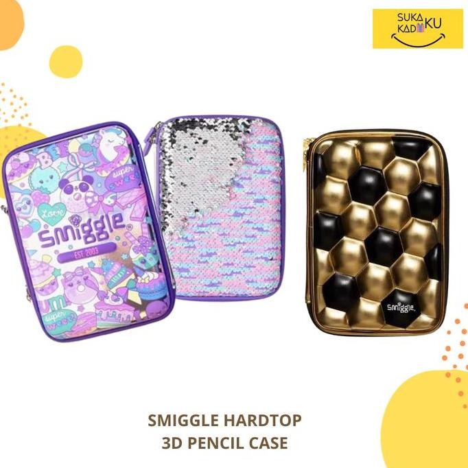 

TERBARU - SMIGGLE Hardtop Pencil Case Manik / Bola Tempat Pensil 3D Pouch Anak