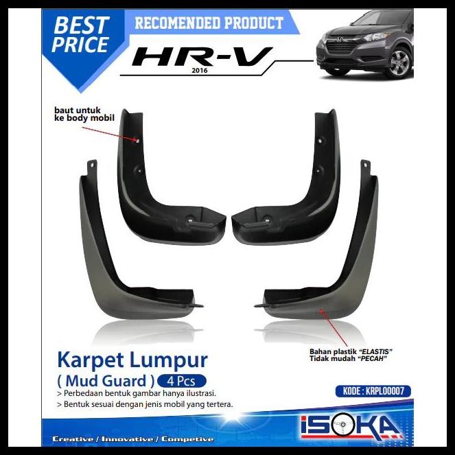 TERBARU MUD GUARD KARPET LUMPUR MOBIL HRV 2016 - 2021 