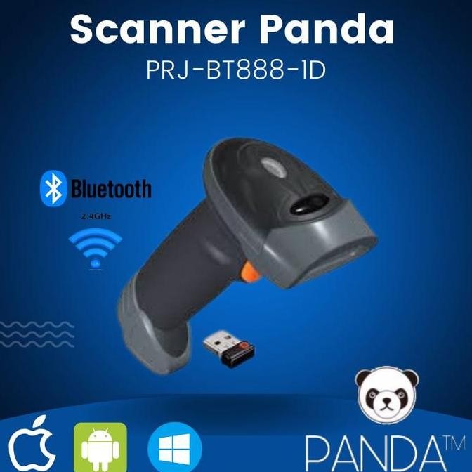 Prj-Bt888-1D Wireless Laser Bar Scanner Bluetooth + 2.4G New Stok