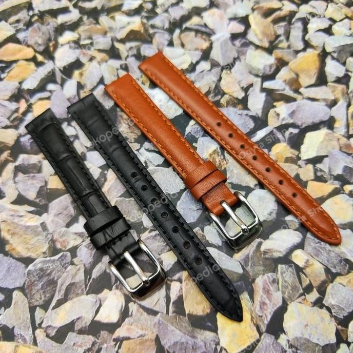 Tali Kulit Jam Tangan Casio LTP-1095E-1A LTP 1095E 7B Hitam Cokelat