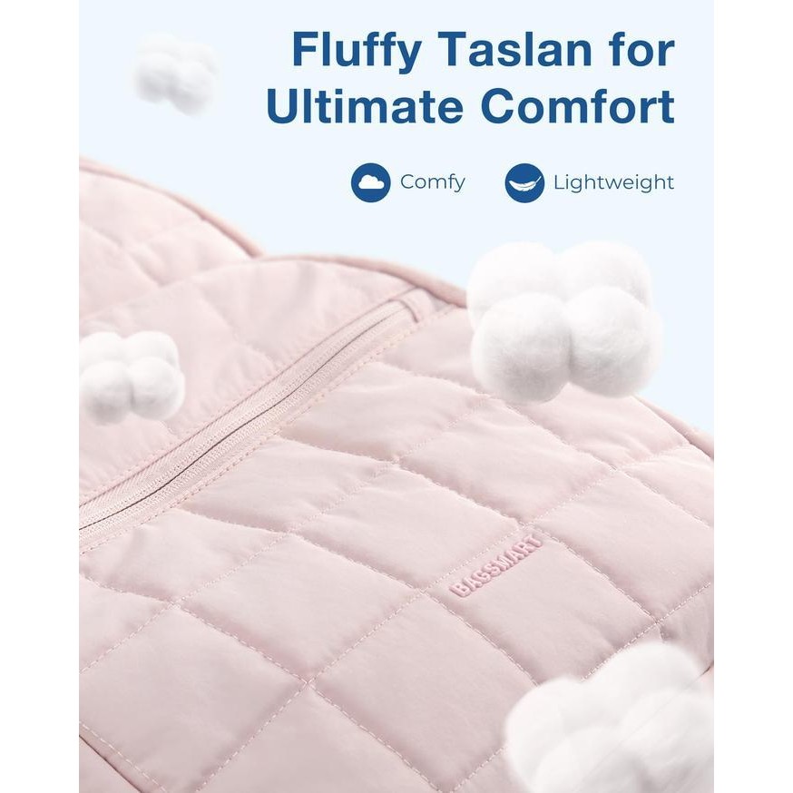 TS BAGSMART Ransel Laptop 15.6 Inch dengan Kompartemen Besar, Tas Sekolah Santai Berlapis Warna Pink