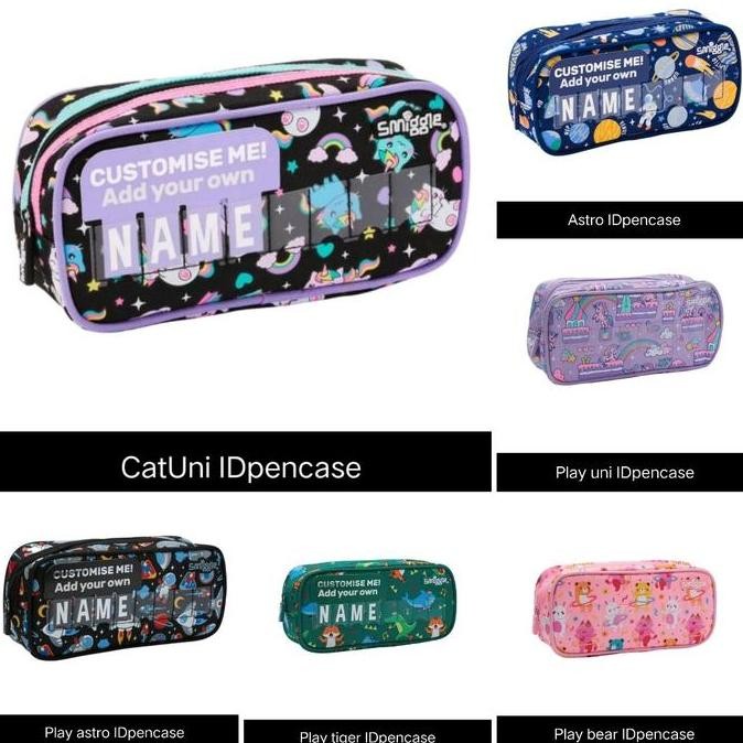 

TERBARU - Smiggle ID Name Pencil Case/Tempat Pencil ada Nama /kotak Pencil/Gift
