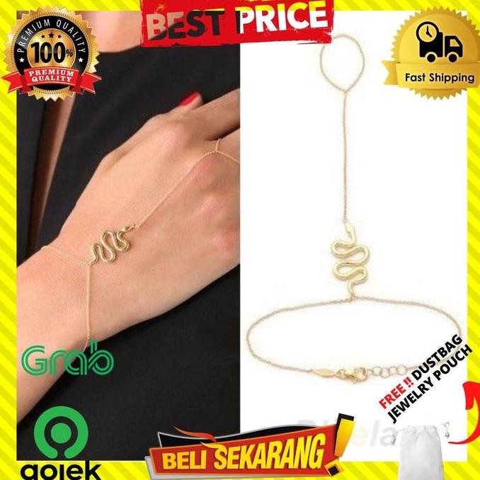 Promo - Gelang Rantai Sambung Cincin Ular Geometris Simple Premium Pria G271
