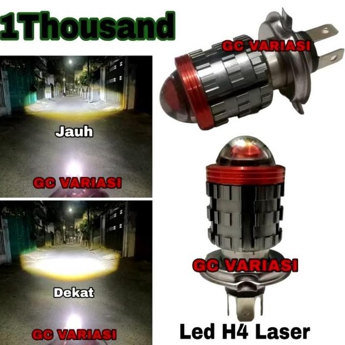 baru lampu motor led h4 laser ac dc putih kuning dua warna motor mobil