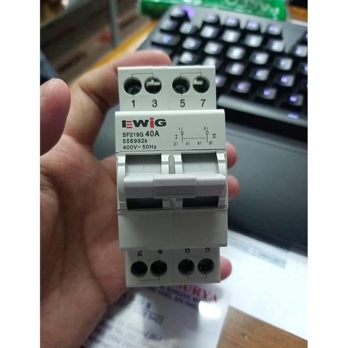 tersedia saklar change over ewig cos 2x40a change over switch listrik ohm