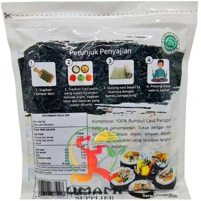

Murah Java Sushi Nori 50 Lembar - Rumput Laut Kering 50 Lembar Halal Kualitas Terbaik Harga Termurah