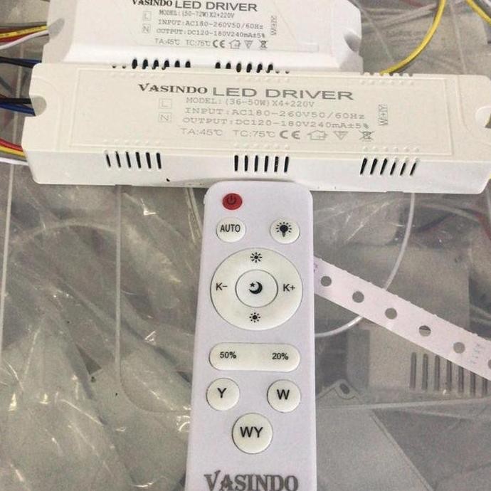 (Terlaris) Trafo Led Driver Plus Output Ac 220V Remote Control Lampu Gantung/Lampu Plafon Bisa Stel 