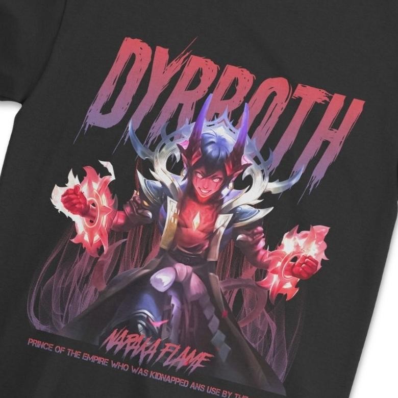 Promo Kaos Game Ml Dyrroth Naraka Flame Kaos Distro