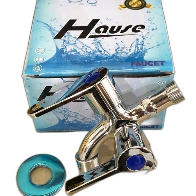 Tersedia Kran Cabang Keran Double Stainless - Kran Air 2 Arah Cabang Tembok