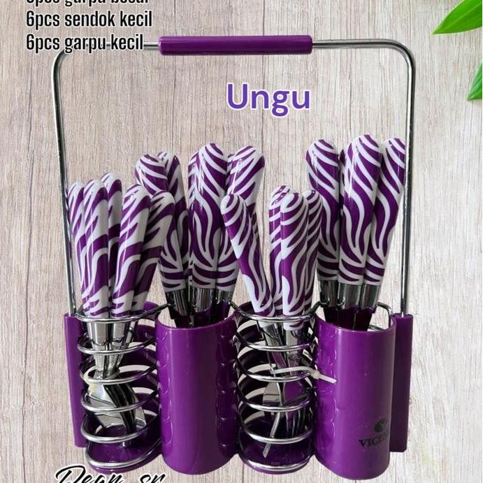 Diskon Vicenza Sendok Set 25pcs Motif Zebra | Sendok Makan Set Lengkap