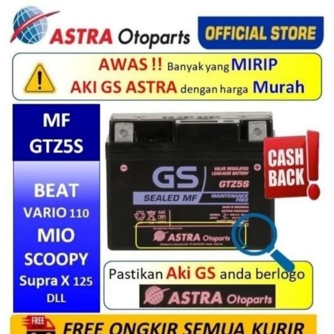 Promo Aki Motor Suzuki Nex Address Sky Drive GS GTZ5S MF Kering