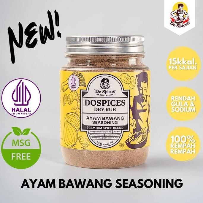 

Dospices Healthy Dry Rub [Ayam Bawang Seasoning] Bumbu marinasi rendah kalori [100 gram] Rempah Natural Rendah gula Rendah lemak Alami TI