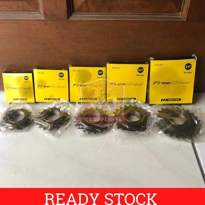 SALE GEAR BELAKANG SEPEDA UNITED FREEWHEEL 16T 18T 20T 22T 24T - SPROCKET BIKE