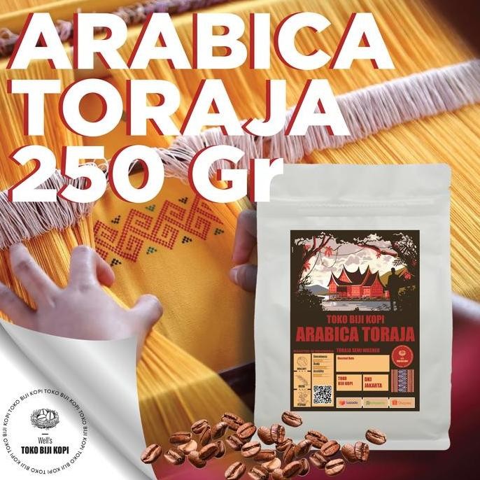 

READY KOPI ARABIKA TORAJA KALOSI 250GR SEMI WASH ROASTED COFFEE BEAN