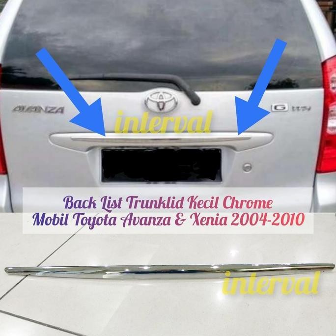 Sale Back List Trunklid Avanza Xenia 2004-2010 Lis Chrome Belakang Mobil