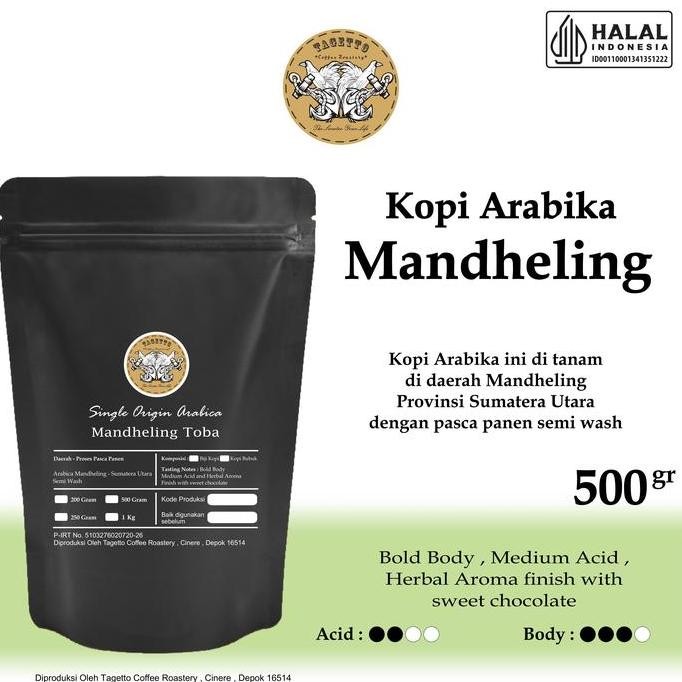 

READY KOPI ARABIKA MANDHELING 500GR | BIJI BUBUK SPECIALTY GRADE TAGETTO COFFEE
