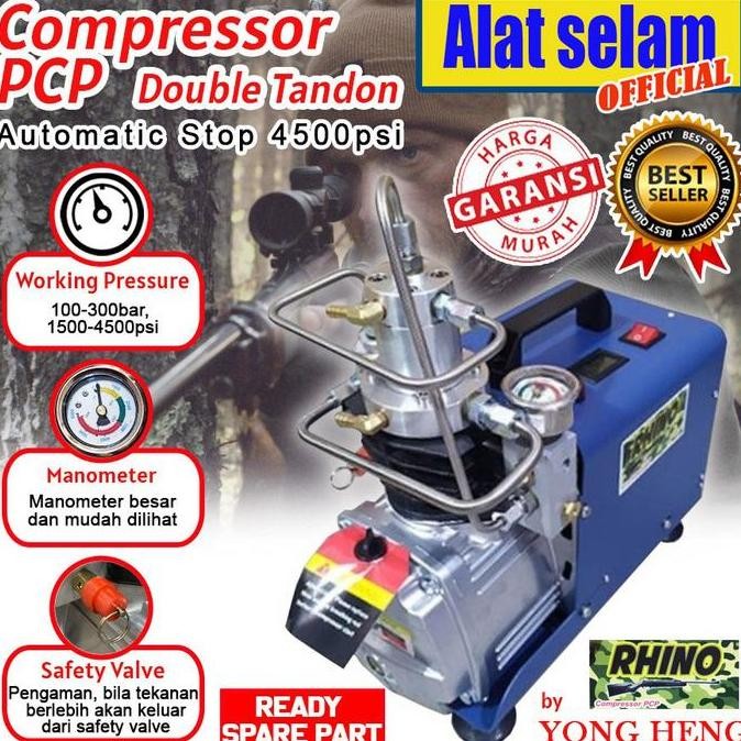 kompresor mini pcp auto stop adjustable pompa udara senapan angin portable berkualitas