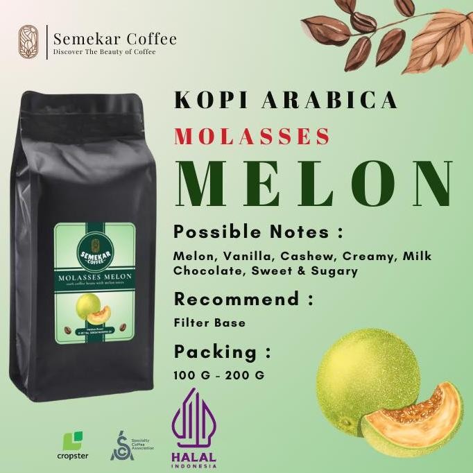

READY BIJI KOPI SPECIALTY SEMEKAR MOLASSES MELOON - FERMENTASI NATURAL ROASTED BEANS