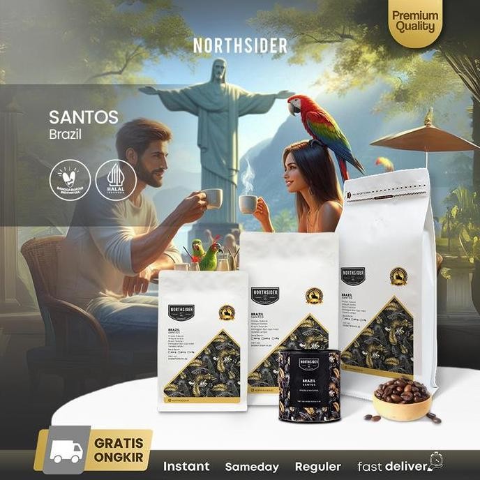 

READY KOPI ARABIKA BRAZIL SANTOS NATURAL - BIJI KOPI ARABICA ROASTED BEAN NORTHSIDER