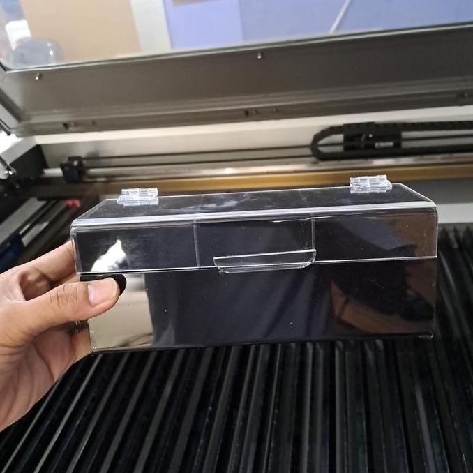 READY KOTAK AKRILIK HITAM TEMPAT TEH/KOPI/GULA SACHET | WADAH ORGANIZER ESTETIK