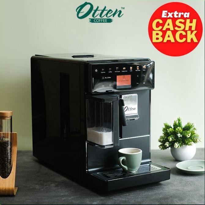 READY MESIN KOPI OTOMATIS OTTEN EXCELLENTE SMART ESPRESSO COFFEE MAKER BLACK