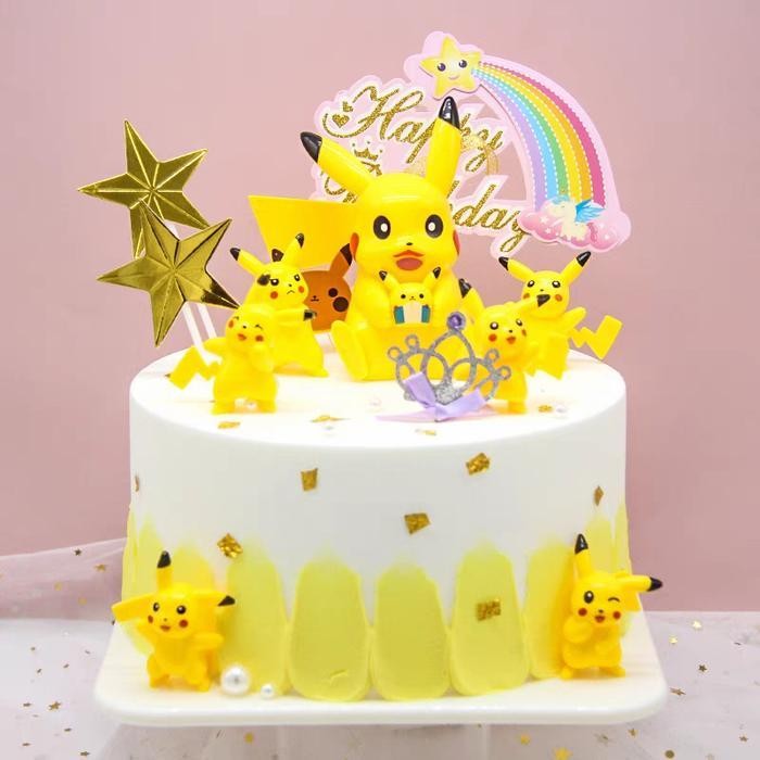 Figure Pokemon Pikachu Isi 6 Topper Cake Pokemon/Figure Action Pokemon
