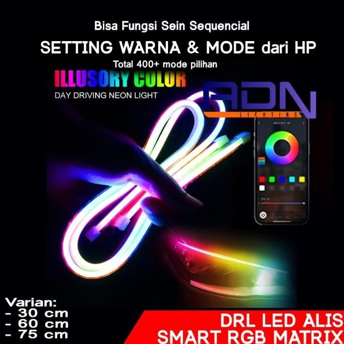 led alis smart rgb matrix tube motor mobil app control sein l1 pro - lampu aksesoris terlaris