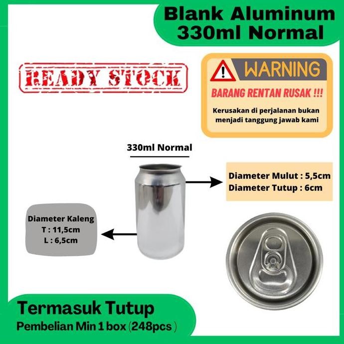 

Blank aluminum beverage cans / kaleng kosong minuman 330ml B64 SOT 202 (BOX)-248PCS