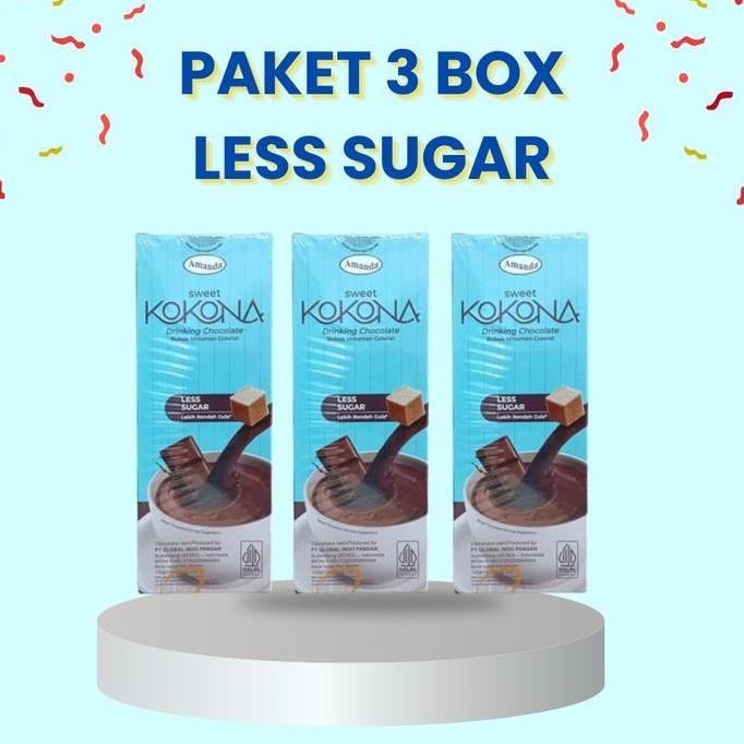 

Original Kokona Chocolate Powder Drink Less Sugar 3 Box - Minuman Coklat Lezat Rendah Gula