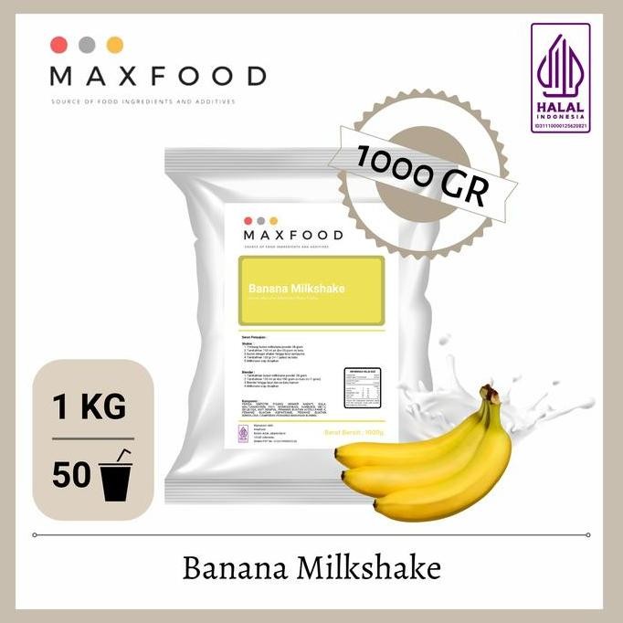 

Original MAXFOOD Banana Milkshake 1kg Bubuk Minuman Rasa Pisang Susu Instan
