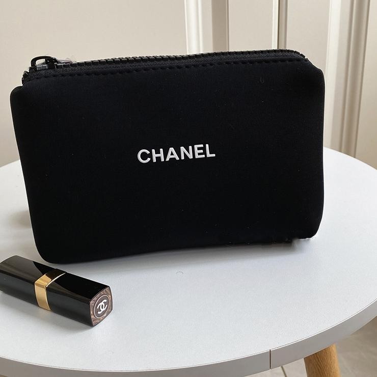 Make Up Pouch Chanei Spandex Include Box Pouch Kosmetik 19311Cm Makeup Pouch Aesthetic Tas Kosmetik 