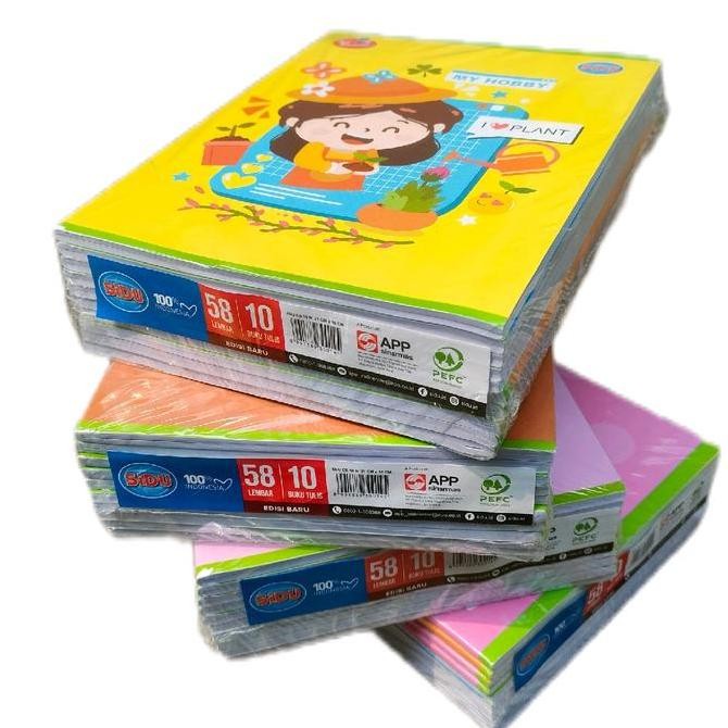 

Buku Tulis (Sidu) Sinar Dunia 58 Lembar Isi 10 Dan 5 Buku Kertas Stationery Paper