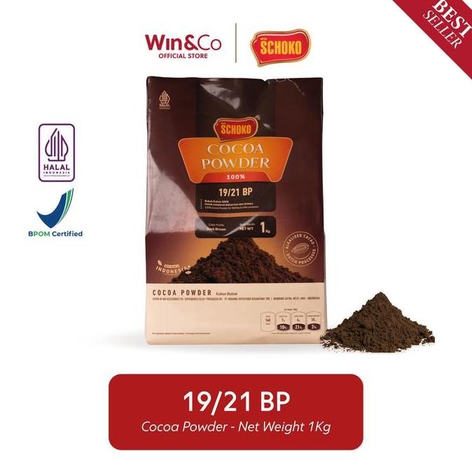 

Original SCHOKO BP Cocoa Powder 1kg - Bubuk Coklat High Fat 19/21 Premium