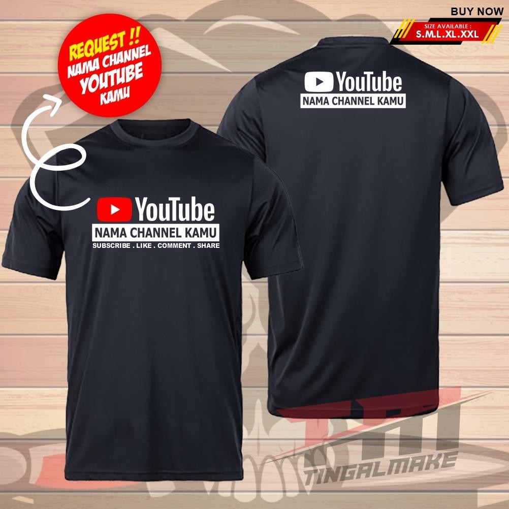 Promo Kaos Youtube Kaos Custom Youtube Nama Channel Kaos Youtube Termurah _ Tingalmake