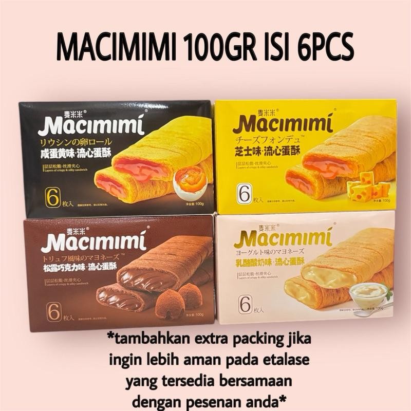 

READY STOCK MACIMIMI CRIPS SANDWICH 100GR ISI 6PCS SALTED EGG / YOGURT / CHEESE / CHOCOLATE ORI!